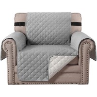 Hversailtex Reversible Chair Couch Covers For 1 Cushion Couch Sofa Water Resistant Chair Slipcover Quilted Chair Cover Super An