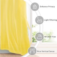 Hiasan Sheer Curtains 90 Inches Long With Tiebacks Light Filtering Airy Voile Textured Drapes Lightweight Window Curtains For B