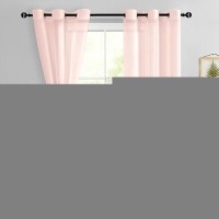 Hiasan Sheer Curtains For Bedroom With Tiebacks Light Filtering Voile Textured Drape Lightweight Grommet Window Curtains For Pa