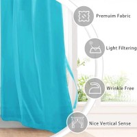 Hiasan Sheer Curtains For Bedroom With Tiebacks Lightweight Breathable Voile Drapes Light Filtering Grommet Window Curtains For