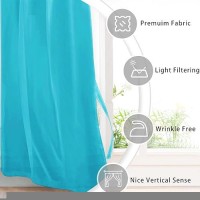 Hiasan Sheer Curtains For Living Room With Tieback Airy Breathable Voile Textured Drapes Light Filtering Grommet Window Curtain