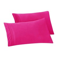 Elegant Comfort Solid Pillowcases 1500 Premium Hotel Quality Microfiber Smooth Weave Wrinkle And Stain Resistant Easy Slipo