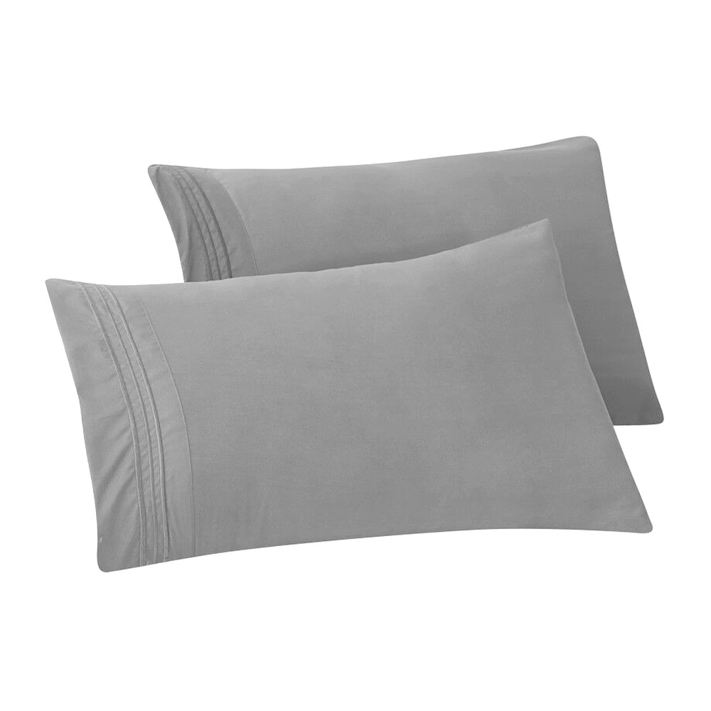 Elegant Comfort Solid Pillowcases 1500 Premium Hotel Quality Microfiber Smooth Weave Wrinkle And Stain Resistant Easy Slipo