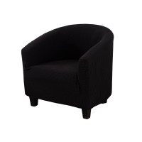 Niluoh Club Chair Slipcover Jacquard Tub Chair Cover Stretch Armchair Covers Sofa Cover Furniture Protector For Living Room (Jacquard Black)