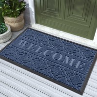 Yimobra Welcome Door Mat Heavy Duty Sturdy Front Door Mat For Home Entrance Garage And Garden Outside Entryway Floor Mat Non