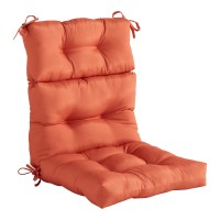 Greendale Home Fashions Outdoor 44 X 22-Inch High Back Chair Cushion, Set Of 1, Rust