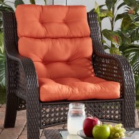 Greendale Home Fashions Outdoor 44 X 22-Inch High Back Chair Cushion, Set Of 1, Rust