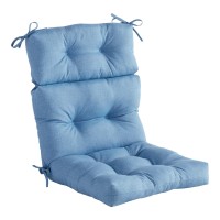 Greendale Home Fashions Outdoor 44 X 22-Inch High Back Chair Cushion, Set Of 1, Denim