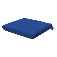 Honeycomb Indoor/Outdoor Textured Solid Sapphire Blue Universal Seat Cushion: Recycled Fiberfill, Weather Resistant, Comfortable And Stylish Pack Of 2 Patio Cushions: 18