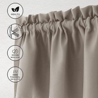 Hiasan Valance Curtains For Kitchen Blackout Thermal Insulated Solid Window Curtain Valance Taupe 42 X 18 Inches 1 Panel