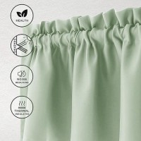 Hiasan Valance Curtains For Kitchen Blackout Thermal Insulated Solid Window Curtain Valance Seafoam Green 42 X 12 Inches 1 Pa