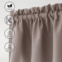 Hiasan Valance Curtains For Kitchen Blackout Thermal Insulated Solid Window Curtain Valance Tan 60 X 18 Inches 1 Panel