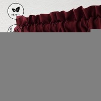 Hiasan Valance Curtains For Kitchen Blackout Thermal Insulated Solid Window Curtain Valance Burgundy 42 X 18 Inches 1 Panel