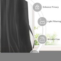 Hiasan Sheer Curtains For Bedroom With Tiebacks Lightweight Breathable Voile Drapes Light Filtering Grommet Window Curtains For