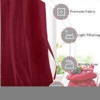 Hiasan Sheer Curtains For Bedroom With Tiebacks Grommet Light Filtering Lightweight Extra Wide Voile Textured Window Curtains F