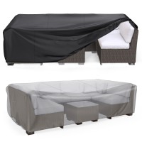 Patio Furniture Set Cover Waterproof, Mrrihand Outdoor Sectional Sofa Set Cover Heavy Duty 600D Table And Chair Set Cover 74