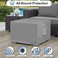 Outdoorlines Outdoor Waterproof Patio Ottoman Covers Rectangle Uvproof Patio Side Table Cover Windproof Heavyduty Furniture