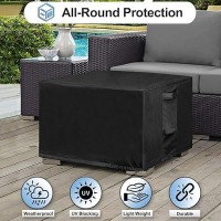 Outdoorlines Outdoor Waterproof Patio Ottoman Covers Rectangle Uvproof Patio Side Table Cover Windproof Heavyduty Furniture