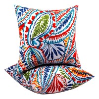 Jmgbird Outdoor Pillows Waterproof Set Of 2 Outdoor Throw Pillows With Insert Included 18?18 Inch Outdoor Pillows For Patio Furniture