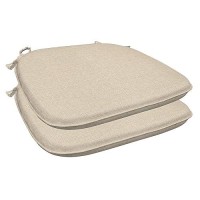 Honeycomb Outdoor Chair Cushions Set Of 2 17 X 15 Textured Solid Almond