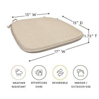 Honeycomb Outdoor Chair Cushions Set Of 2 17 X 15 Textured Solid Almond