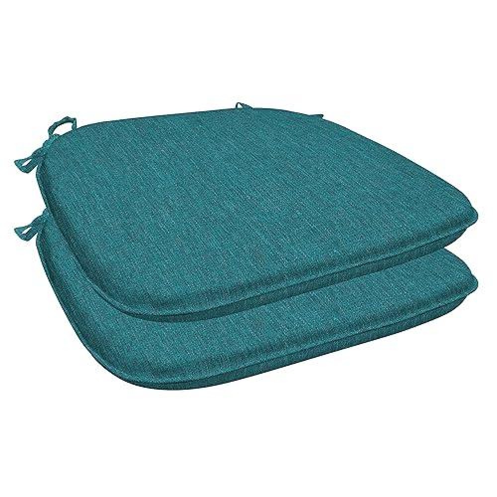 Honeycomb Outdoor Chair Cushions Set Of 2 17 X 15 Textured Solid Teal