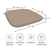 Honeycomb Outdoor Chair Cushions Set Of 2 17 X 15 Textured Solid Birch Tan