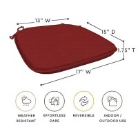 Honeycomb Outdoor Chair Cushions Set Of 2 17 X 15 Textured Solid Scarlet Red