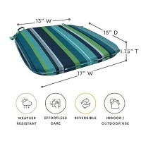 Honeycomb Outdoor Chair Cushions Set Of 2 17 X 15 Stripe Poolside