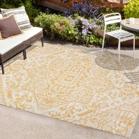 Jonathan Y Smb105H4 Estrella Bohemian Medallion Textured Weave Indoor Outdoor Arearug Coastal Traditional Easycleaning Bedro