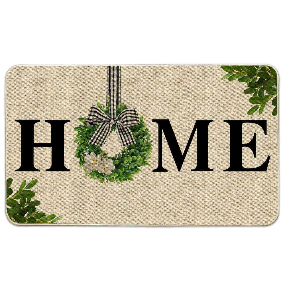 Hexagram Christmas Kitchen Mats Set Of 2 Christmas Kitchen Rugs And Mats Farmhouse Plaid Tree And Truck Mats For Floor Bathroo