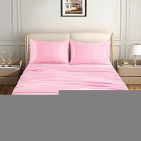 Homiest 4Pcs Extra Deep Pocket Satin Sheets Queen Size Bed Set 1824 Inch Deep Pocket Bed Sheets Pink Satin Sheet Set Silky Sa