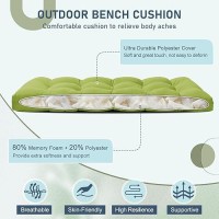 Downluxe Outdoor Bench Cushion For Patio Furniture Waterproof Tufted Overstuffed Porch Swing Cushions Memory Foam Outdoor Love