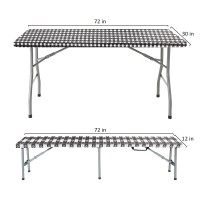 Sowinlar Vinyl Picnic Table Cover And Bench Covers Fitted Tablecloth 96*30 In,Flannel Backing Elastic Edge Waterproof Wipeable Plastic Tabel Cover Vinyl Tablecloth For For Indoor Outdoor Parties 3Pcs