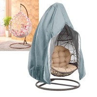 ?Upgraded?Patio Egg Chair Covers With Zipper  Wicker Egg Swing Chair Covers  Waterproof Heavy Duty Weather Resisatnt Outdoor Chair Cover  Windproof Hanging Chair Cover  75