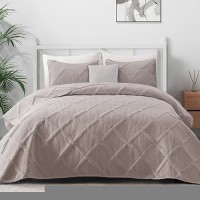 Exclusivo Mezcla Quilt Set Twin Size 2 Pieces Light Grey Twin Quilt Bedding Set Lightweight Quilts Soft Bedspreads Modern Stri