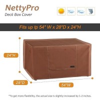 Nettypro Deck Box Cover  Outdoor Storage Box Bench Cover Rectangular  Waterproof Heavy Duty Patio Furniture Cover For Small Table Rectangle  54 X 28 Inch