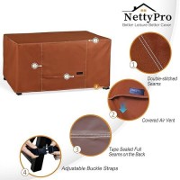 Nettypro Deck Box Cover  Outdoor Storage Box Bench Cover Rectangular  Waterproof Heavy Duty Patio Furniture Cover For Small Table Rectangle  54 X 28 Inch