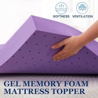 Sinweek 3 Inch Gel Memory Foam Mattress Topper Ventilated Soft Mattress Pad Bed Topper Certipurus Certified California King