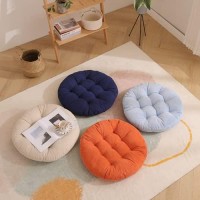 Tiita Floor Pillow Cushion, 22 Inch Round Seat Cushion, Outdoor Floor Pad, Meditation Cushion For Yoga Living Room Sofa Balcony, Orange