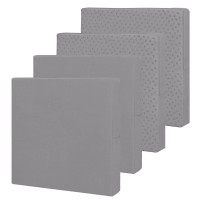 Easy-Going Waterproof Patio Cushion Covers Only Covers 24X24X4 Inch 4 Pack Replacement Non-Slip Outdoor Seat Cushion Slipcover With Zipper. Gray