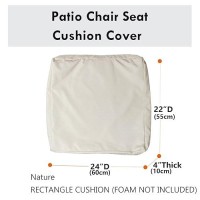 Youngseahome Patio Seat Cushion Covers Washable Slip Covers Replacement Waterproof Outdoor Furniture Chair Cushion Pillow Seat C