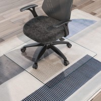 Neutype Glass Chair Mat, Tempered Glass Office Chair Mat For Carpet Or Hardwood Floor - Effortless Rolling, Easy To Clean, Best For Your Home Or Office Floor (36