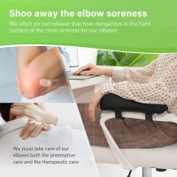 Largeleaf Chair Gel Ergonomic Armrest Cushions Elbow Pillow Pressure Relief Office Chair Gaming Chair Armrest With Memory Foam Armrest Pads 2-Piece Set Of Chair