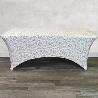 Your Chair Covers Rectangular Spandex Table Covers 6Ft Fitted Tablecloth Wedding Event Patio Table Decorations Elastic Fabric St