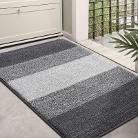 Kitinjoy Indoor Door Mat 36X24 Nonslip Absorbent Dirt Trapper Entrance Mat Lowprofile Washable Inside Floor Mat Durable Sof