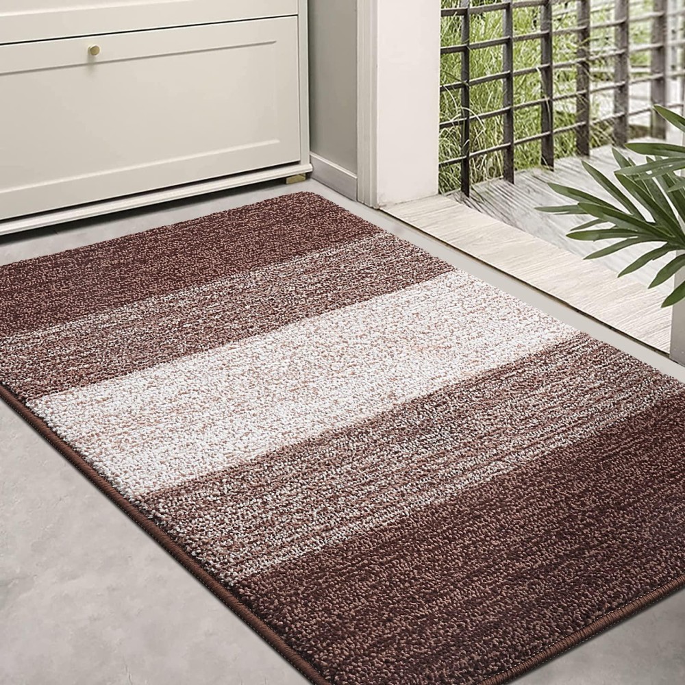 Kitinjoy Indoor Door Mat 36X24 Nonslip Absorbent Dirt Trapper Entrance Mat Lowprofile Washable Inside Floor Mat Durable Sof