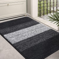 Kitinjoy Indoor Door Mat 36X24 Nonslip Absorbent Dirt Trapper Entrance Mat Lowprofile Washable Inside Floor Mat Durable Sof