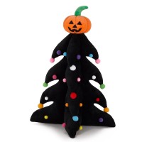 The Lakeside collection Lighted Plush Trees Retro Halloween Decor Black