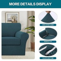 Turquoize 2 Piece Chair Covers Chair Slipcovers For Living Room Armchair Couch Cover Chair Sofa Cover With Individual Cushion Co